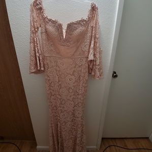 Light pink lace dress